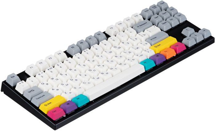 Клавіатура механічна Varmilo APT87 CMYK, C-TK Red, WL/USB-A, ENG/UKR, White Led