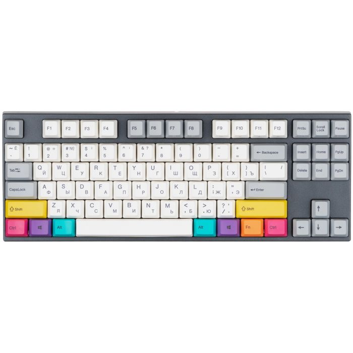 Клавіатура механічна Varmilo APT87 CMYK, C-TK Red, WL/USB-A, ENG/UKR, White Led