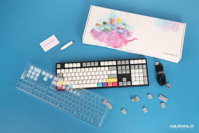 Клавиатура механическая Varmilo APT108 CMYK, Daisy L, WL/USB-A, White Led