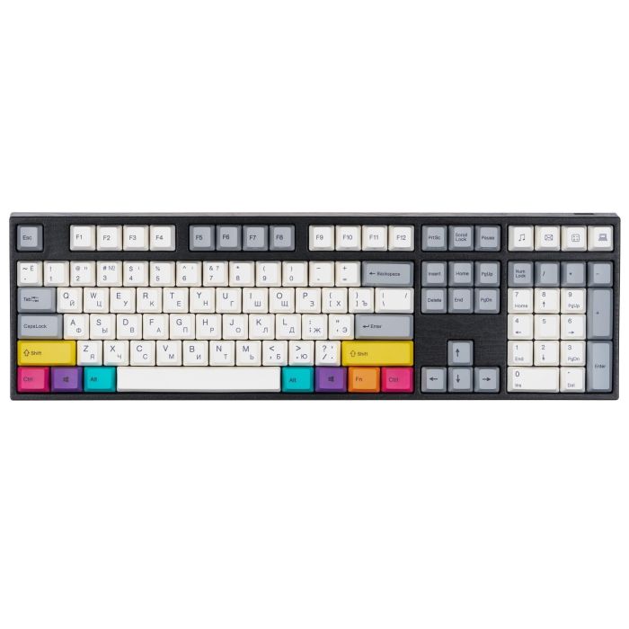 Клавиатура механическая Varmilo APT108 CMYK, C-TK Brown, WL/USB-A, White Led