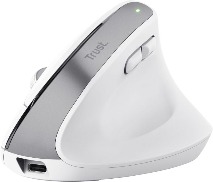 Миша Trust Bayo+ Multidevice Ergonomic, BT/WL/USB-A, біла