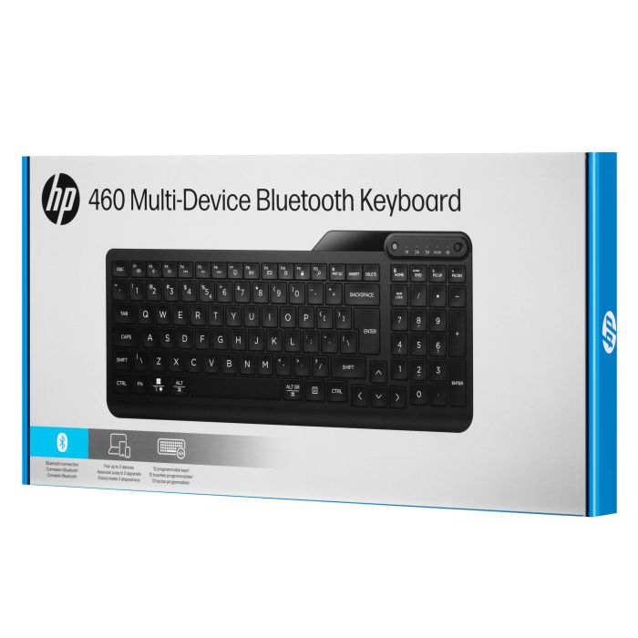 HP Keyboard membrane 460 Multi-Device key, BT, EN/UK, black