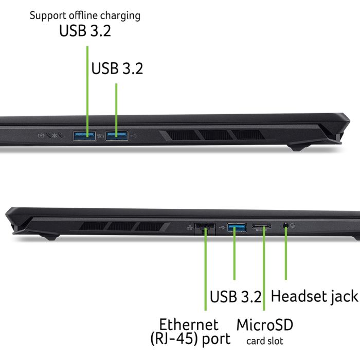 Acer Notebook Nitro V 16S ANV16S-71 16" WQXGA IPS, Intel 9-270H, 32GB, F1TB, NVD5070-8, Lin, black