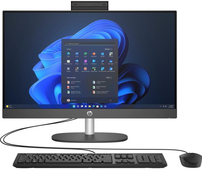 ПК Моноблок HP 240-G10 23.8" FHD IPS AG, Intel i3-N300, 8GB, F512GB, UMA, WiFi, кл+м, 3р, Win11P, черный