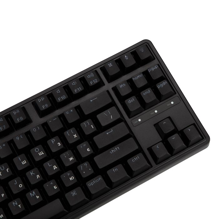 Клавіатура механічна Keychron C3 Pro V2 87Key, K pro Red, USB-A, QMK, Hot-swap, 8K, EN/UKR, RGB, чорний