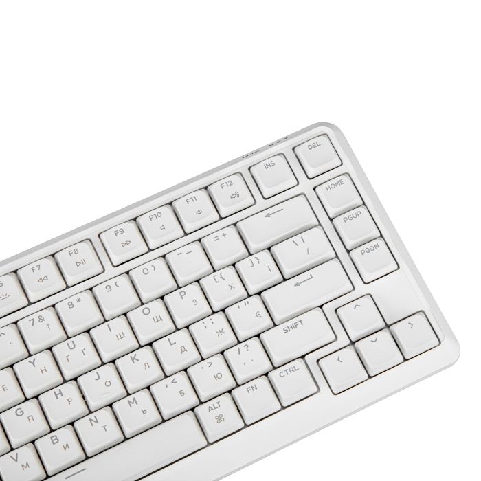 Клавіатура механічна Keychron J1 82Key, K pro Banana, WL/BT/USB-A, QMK, Hot-swap, EN/UKR, RGB, білий
