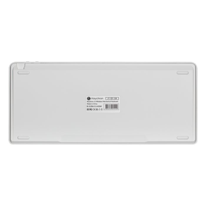 Клавиатура механическая Keychron J1 82Key, K pro Red, WL/BT/USB-A, QMK, Hot-swap, EN/UKR, RGB, белый