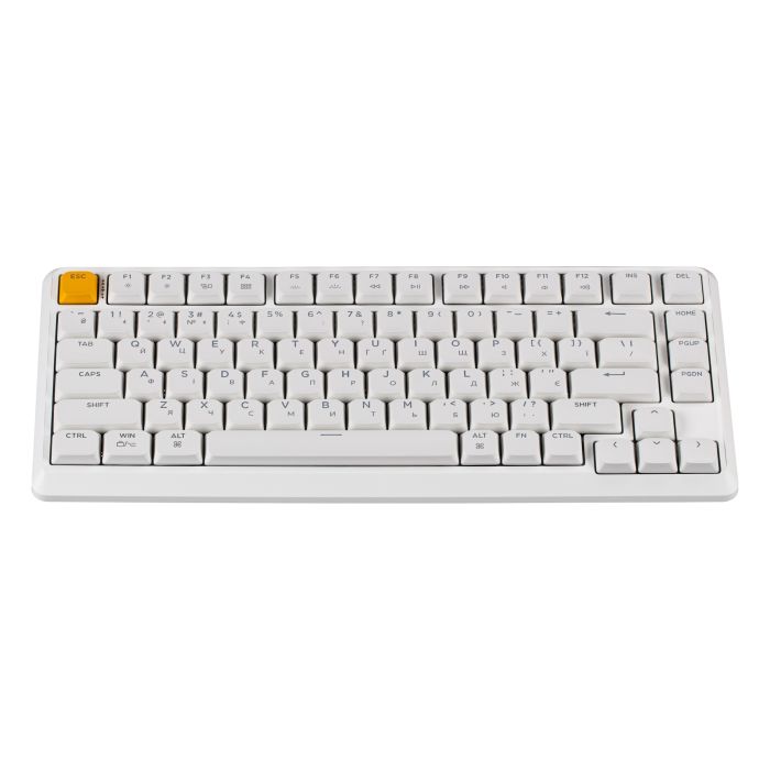 Клавиатура механическая Keychron J1 82Key, K pro Red, WL/BT/USB-A, QMK, Hot-swap, EN/UKR, RGB, белый
