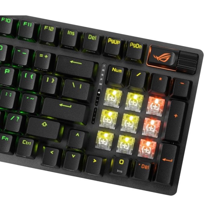 Клавиатура механическая ASUS ROG Strix Scope II, 96key, NX Snow, USB-A/WL/BT, EN/UK, RGB, чёрный