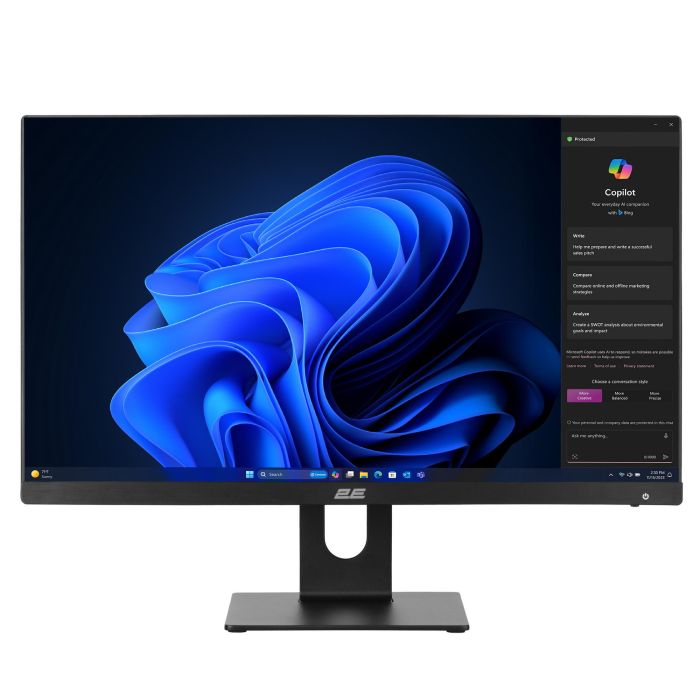 Комп'ютер персональний моноблок 2E Rational K6 23.8" FHD IPS Intel i3-12100, 16Gb, F480GB, UMA, H610, K6.610, 120W, Win11PE, чорний