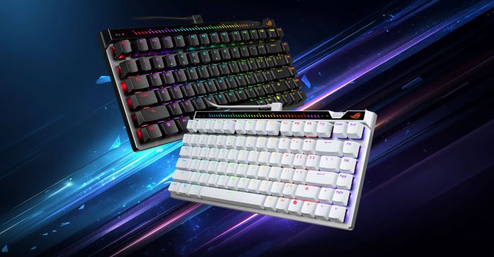 Клавіатура механічна ASUS ROG Falchion Ace 75 HE, 83key, HFX  V2 Magnetic Switches, USB-A, EN, RGB, чорний