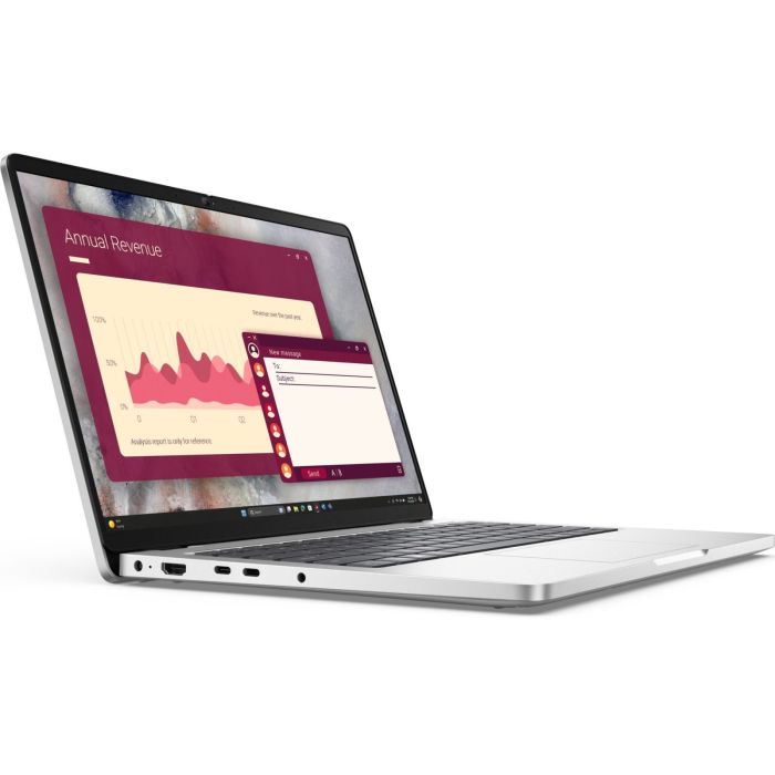 Ноутбук Dell Pro 14 14" FHD+ IPS AG, Intel U7-255U, 32GB, F512GB, UMA, Lin, сріблястий, US клавіатура