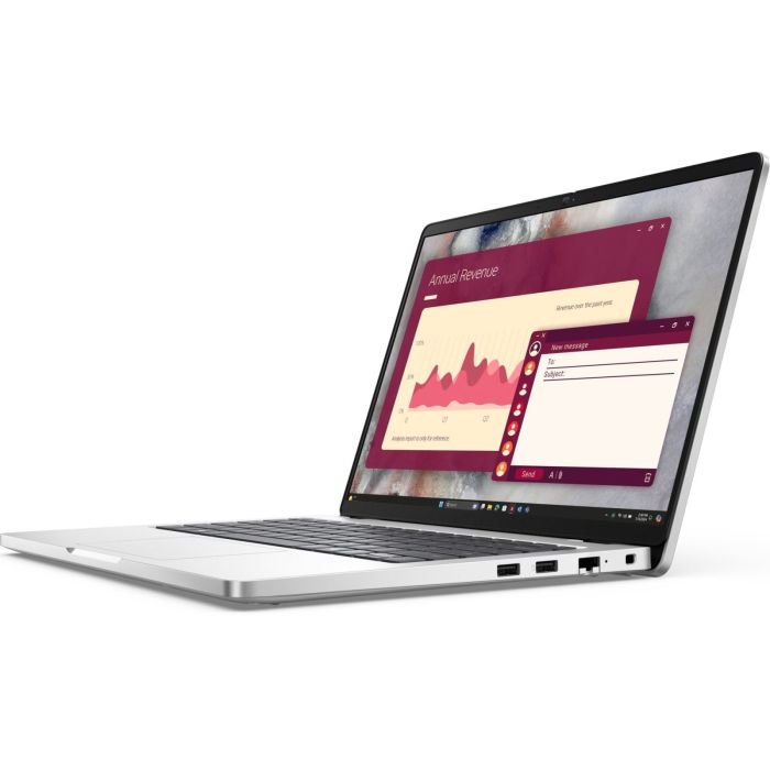 Ноутбук Dell Pro 14 14" FHD+ IPS AG, Intel U7-255U, 32GB, F512GB, UMA, Lin, сріблястий, US клавіатура