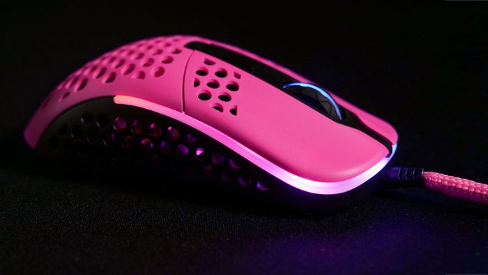 Миша Xtrfy M42, USB-A, RGB, рожевий