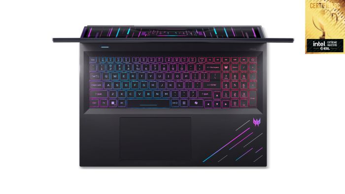 Acer Notebook Predator Helios 18 PH18-73 18" WQUXGA IPS, Intel U9-275HX, 96GB, F4TB, NVD5090-24, Win11P, black