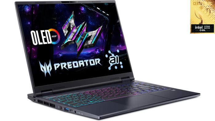 Acer Notebook Predator Helios Neo 14 PHN14-71 14.5" 2.8K OLED, Intel U9-285H, 32GB, F2TB, NVD5070-8, Lin, black
