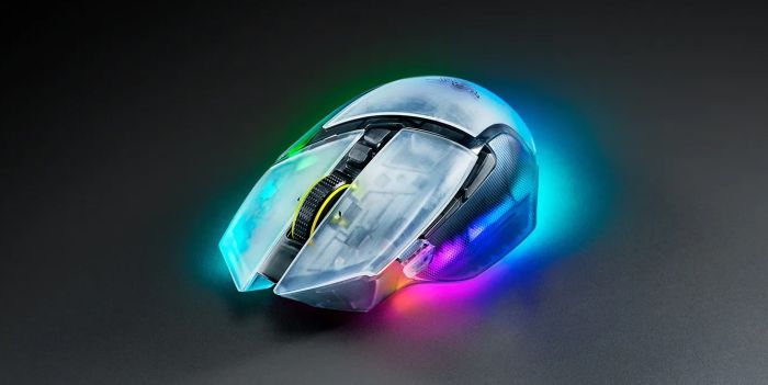 Миша Razer Basilisk V3 Pro 35K, RGB, USB-A/WL/BT, Phantom White Ed.