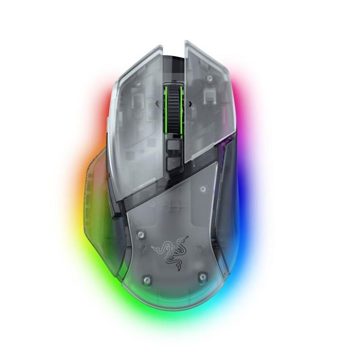 Миша Razer Basilisk V3 Pro 35K, RGB, USB-A/WL/BT, Phantom White Ed.