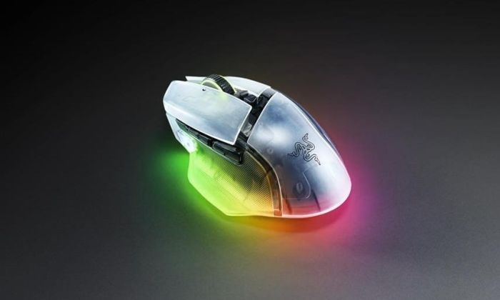 Razer Mouse Basilisk V3 Pro 35K, RGB, USB-A/WL/BT, Phantom White Ed.