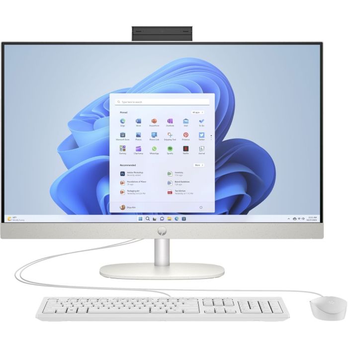 HP All-in-One 27" FHD IPS AG, Intel U7-155U, 16GB, F1TB, UMA, WiFi, kb+m, DOS, white