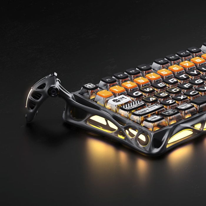Клавиатура механическая GravaStar Mercury K1 Pro 80keys, GravaStar x Kailh Speedy Mint, BT/WL/USB, RGB, CyberFlare