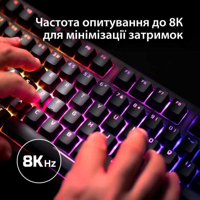 HyperX Alloy keyboard Origins 2 65key, Red, USB-A, Hot-Swap, EN/UA, RGB, black