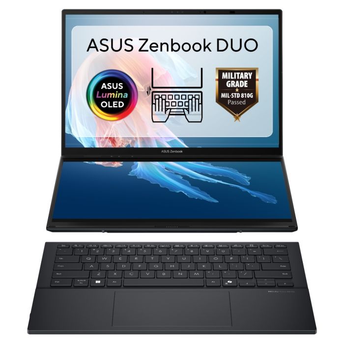 Ноутбук ASUS Zenbook Duo UX8406CA-QL047X 14" FHD Touch OLED, Intel Ultra 9 285H, 32GB, F2TB, UMA, Win11P, Серый