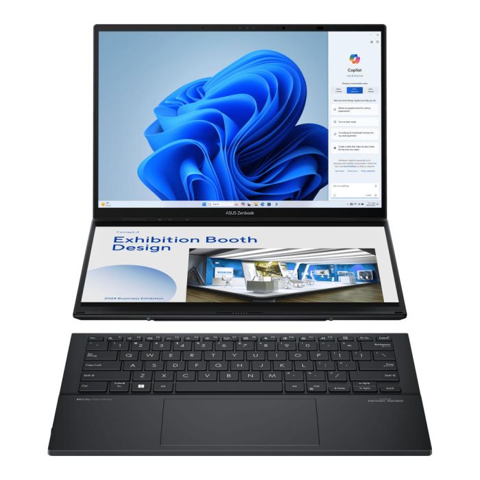 Ноутбук ASUS Zenbook Duo UX8406CA-QL047X 14" FHD Touch OLED, Intel Ultra 9 285H, 32GB, F2TB, UMA, Win11P, Серый