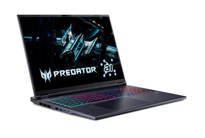 Acer Notebook Predator Helios Neo 18 PHN18-72 18" WQXGA IPS, Intel U9-275HX, 32GB, F1TB, NVD5070Ti-12, Lin, black