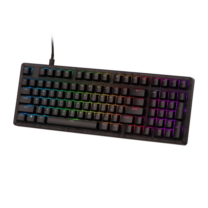 Клавиатура механическая HyperX Alloy Origins 2 1800 103key, Red, USB-A, Hot-Swap, EN/UA, RGB, черный
