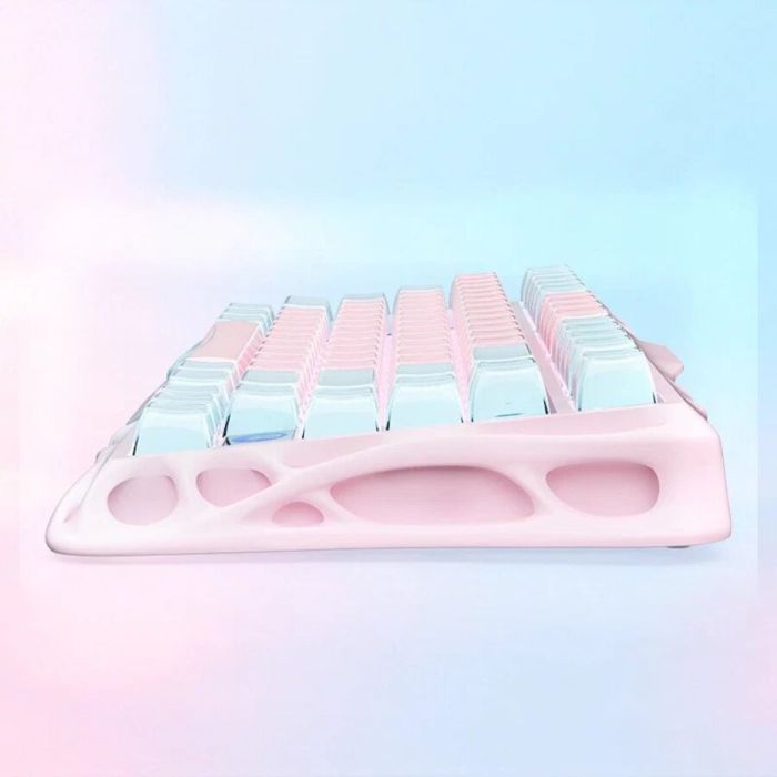 Клавіатура механічна GravaStar Mercury K1 Lite 80keys, GravaStar x BSUN Grey, BT/WL/USB, Lumen Rose