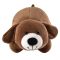 Подушка-трансформер для шиї ARDESTO Travel Сute Dog 30х30см, полістиролові кульки, коричневий