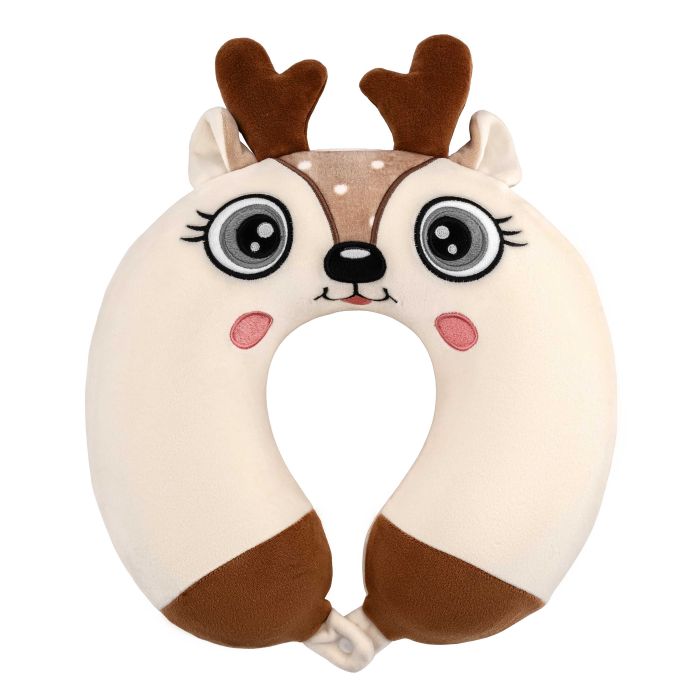 Подушка для шеи ARDESTO Travel Reindeer 30х30см, полиуретановая пена, белый