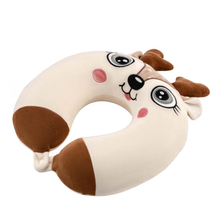 Подушка для шеи ARDESTO Travel Reindeer 30х30см, полиуретановая пена, белый