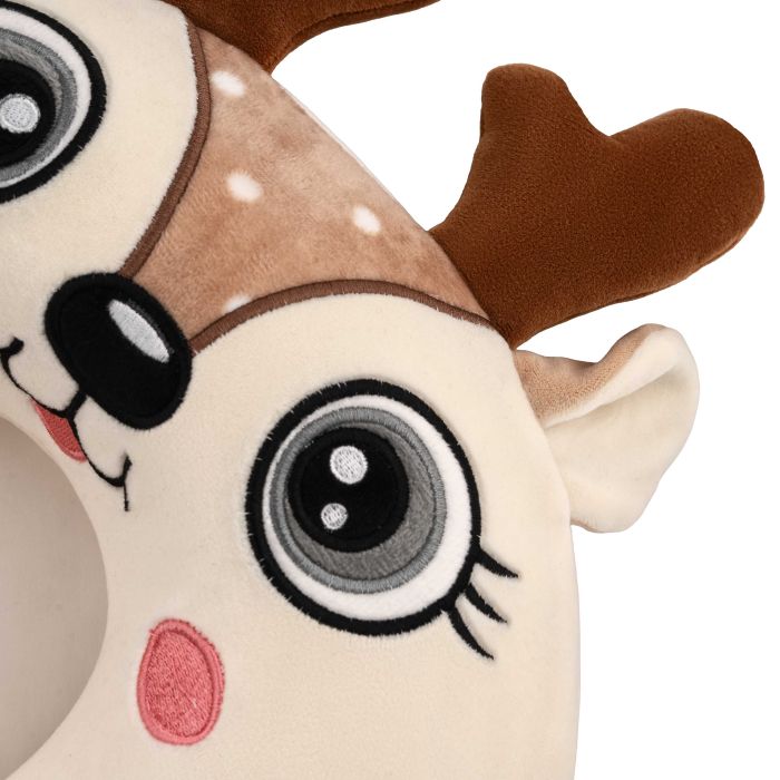 Подушка для шеи ARDESTO Travel Reindeer 30х30см, полиуретановая пена, белый