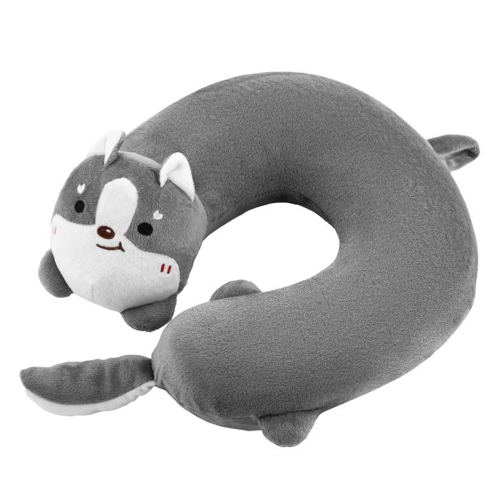 Подушка для шеи ARDESTO Travel Grey Cat 28х28см, полиуретановая пена, серый