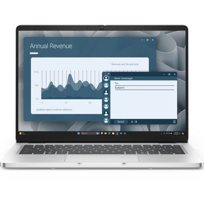 Ноутбук Dell Pro 14 14" FHD+ IPS AG, AMD R5-220, 16GB, F512GB, UMA, Win11P, сріблястий, US клавіатура
