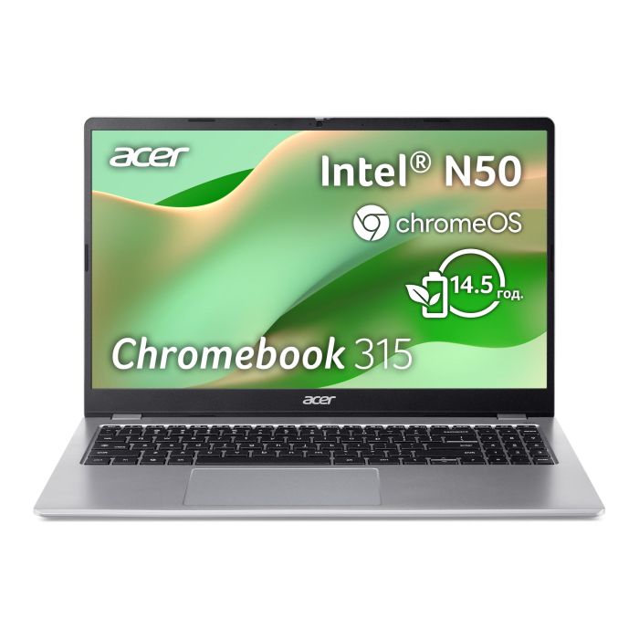 Acer Notebook Chromebook CB315-7H 15.6" FHD IPS, Intel C N50, 4GB, F128GB, UMA, ChromeOS, silver