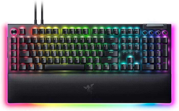 Razer Keyboard mechanical BlackWidow V4 Pro 104key Yellow Switch, USB-A, EN, RGB, black