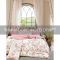 Bedding set ARDESTO 1.5 Gloria Luxe, duvet cover 160x220cm, sheet 160x220cm, pillowcases (2) 50x70cm, 100% cotton, satin, flowers, pink