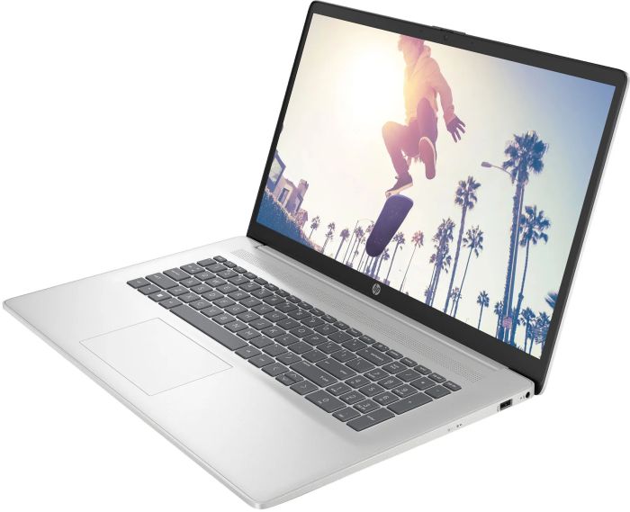 Ноутбук HP 17-cp2044ua 17.3" FHD IPS AG, R5-7520U, 8GB, F512GB, UMA, DOS, сріблястий