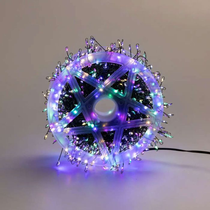 Гірлянда нитка хвойна лапа 30 метрів  640 led зелений дріт мультиколор D1750ML