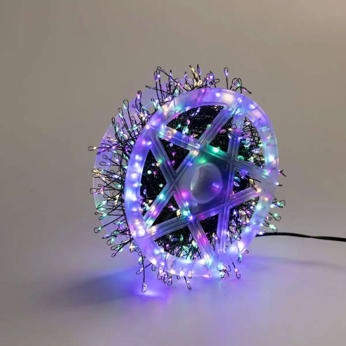 Гірлянда нитка хвойна лапа 30 метрів  640 led зелений дріт мультиколор D1750ML