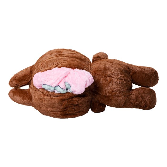 Дитяча м'яка іграшка Лабубу з пледом 54 см плюшева Коричнева ТМ COLORFUL HOME LAB3BR