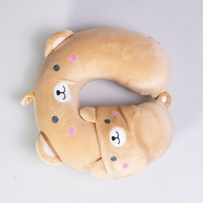 Дорожній набір 2 в 1 Bear подушка для шиї та маска для сну HP-56-9BR