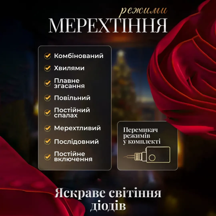 Електрична гірлянда Зірка штора 3 метри на вікно для фотозон біла WYF11W