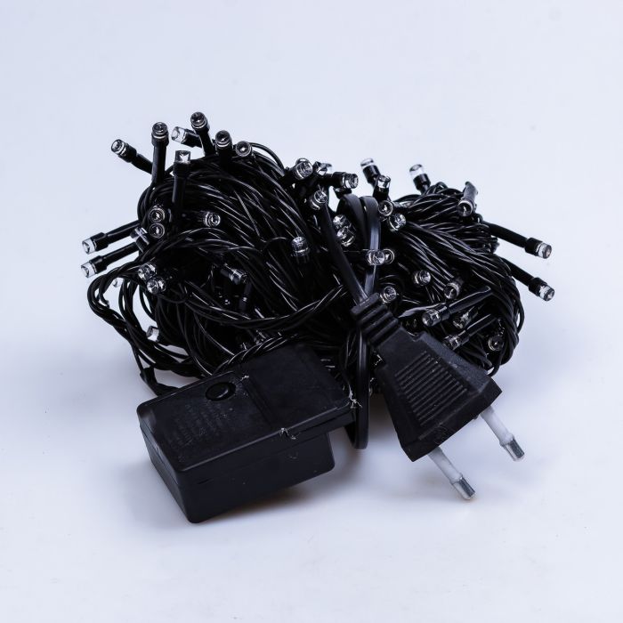 Гірлянда нитка 10м на світлодіодна чорний провід 8 режимів роботи M200LEDML