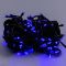 Гірлянда нитка 10м на 200 LED лампочок світлодіодна чорний провід 8 режимів роботи Синій M200LEDBL