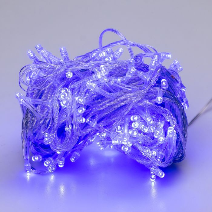 Гірлянда нитка світлодіодна GarlandoPro 171 LED 16м 8 режимів гірлянда новорічна Синій W300LEDBL