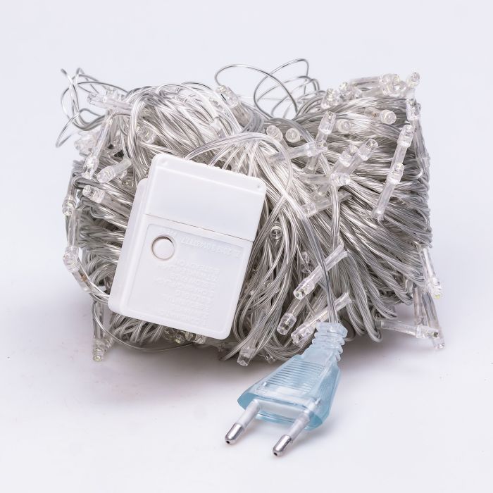 Гірлянда нитка світлодіодна GarlandoPro 190 LED лампочок 18м 8 режимів лед гірлянда Білий W400LEDW